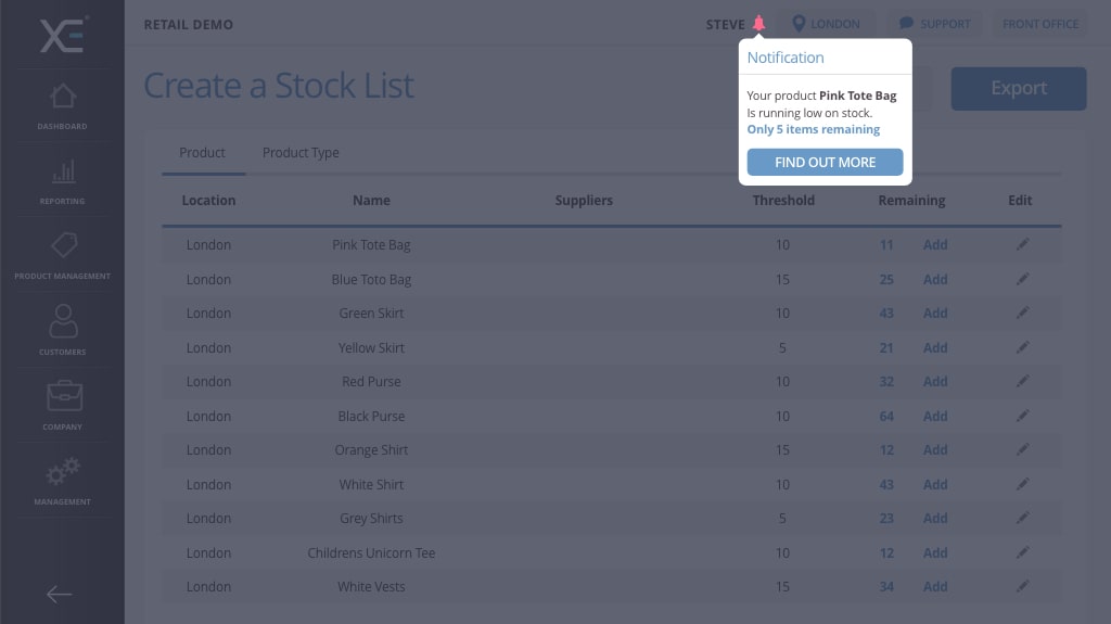Features XEPOS Features XEPOS