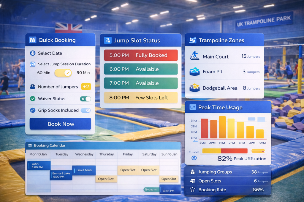 Software Trampoline Pattern Trampoline Park Management Software UK | Bookings & Waivers